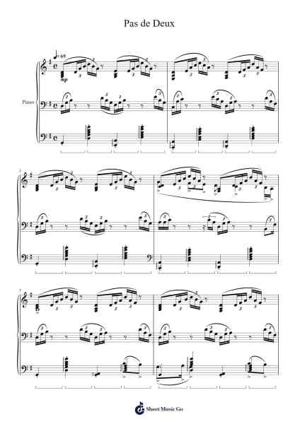 Pas de Deux Sheet Music by Pyotr Ilyich Tchaikovsky-Arr.Popgram Migcky