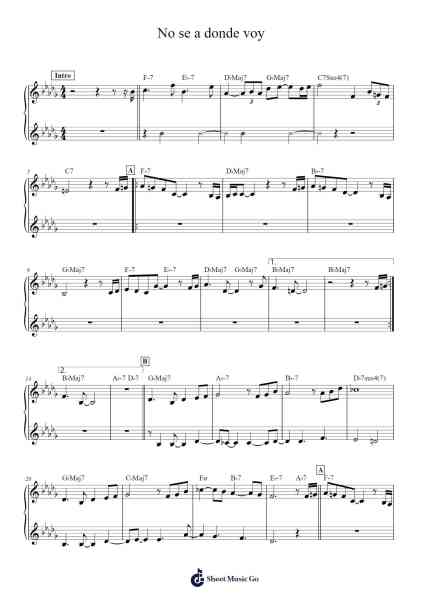 No se a donde voy Sheet Music by Unknown author-Arr.Glosper
