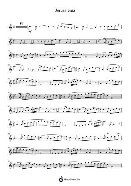 Jerusalema Sheet Music by Master KG/Nomcebo Zikode-Arr.O'Neilgrey