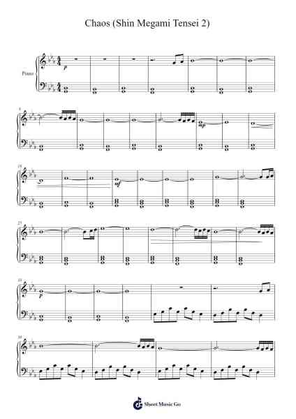 Chaos (Shin Megami Tensei 2) Sheet Music by Tsukasa Masuko-Arr.Flowergess