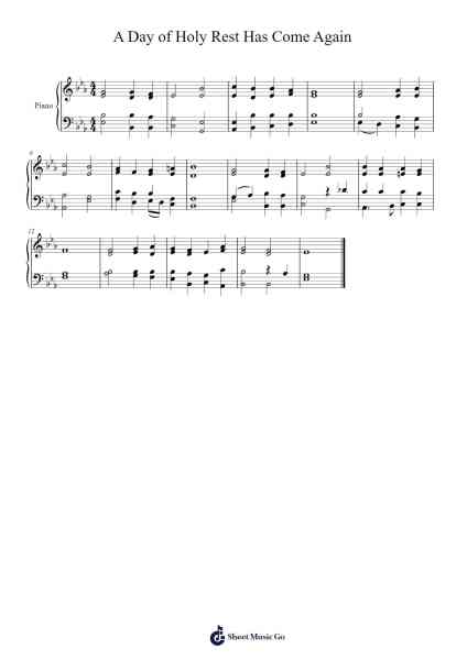 A Day of Holy Rest Has Come Again Sheet Music by SDA Hymns-Arr.Wolflor Coltrid