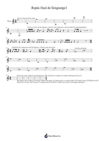 Repàs final de llenguatge1 Sheet Music by PatientHugz-Arr.Thomfrank Springper