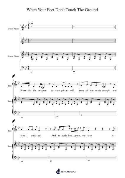 When Your Feet Don't Touch The Ground Sheet Music by Gary Barlow/Eliot Kennedy-Arr.Sylgou