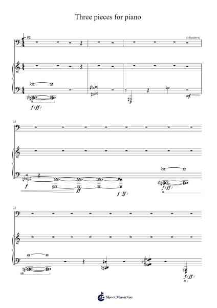 Three pieces for piano Sheet Music by Hans-Joachim Koellreutter-Arr.Cisbrian Jestier