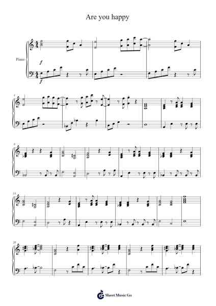 Are you happy Sheet Music by Bo Burnham-Arr.Warge