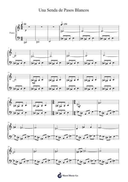 Una Senda de Pasos Blancos Sheet Music by Carlos Viola-Arr.Popnis Drewtience