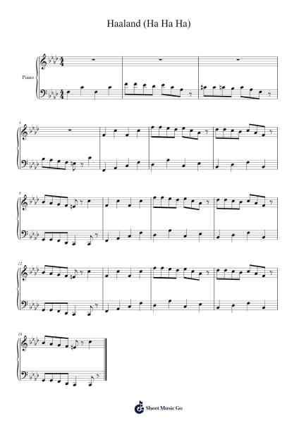 Haaland (Ha Ha Ha) Sheet Music by CTID-Arr.Springgene