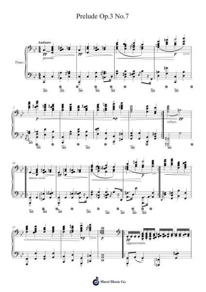 Prelude Op. 3 No. 7 Sheet Music by Trayy Turner-Arr.Faitheva Carite