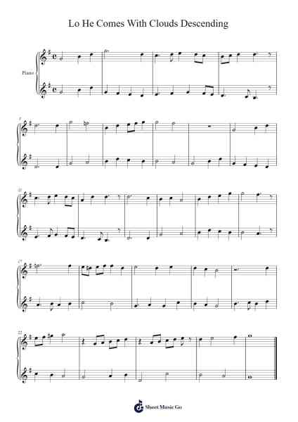 Lo He Comes With Clouds Descending - Helmsley Sheet Music by Helmsley-Arr.Rydiah