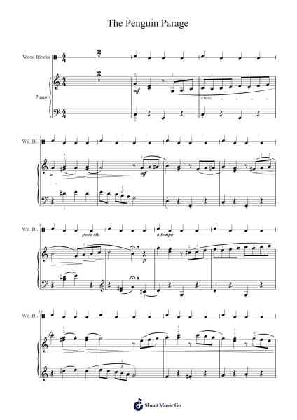 The Penguin Parage Sheet Music by Christine Donkin-Arr.Sidser