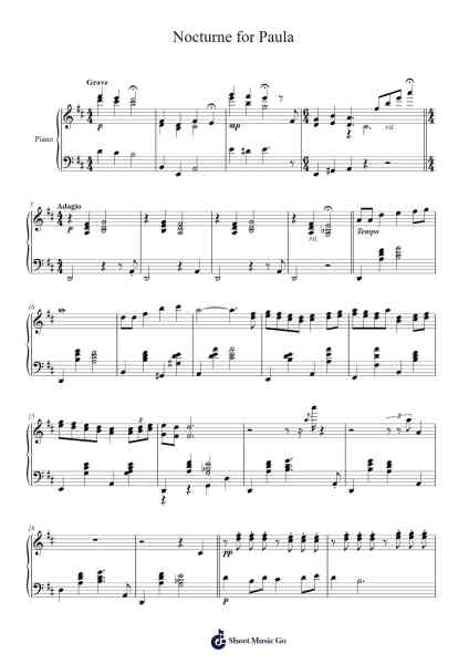 Nocturne for Paula Sheet Music by Sebastien Skaf-Arr.Fieldtein