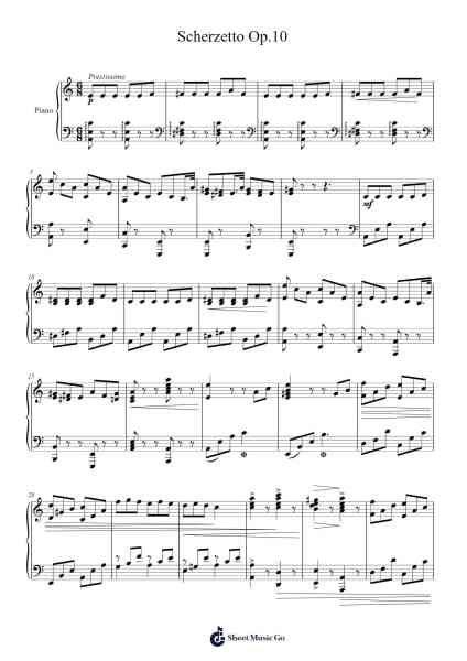 Scherzetto Op. 10 Sheet Music by Pricerhys-Arr.Lynsmith Yetburne