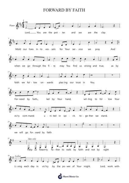 FORWARD BY FAITH - SOPRANO Sheet Music by Cindy Berry-Arr.Vicpe Cumie