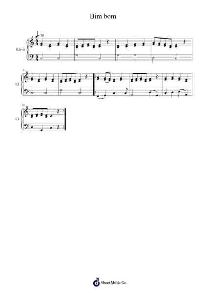 Bim bom Sheet Music by -Arr.Maltzster Colcott
