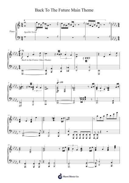Back To The Future Main Theme Sheet Music by Alan Silvestri-Arr.Markxy