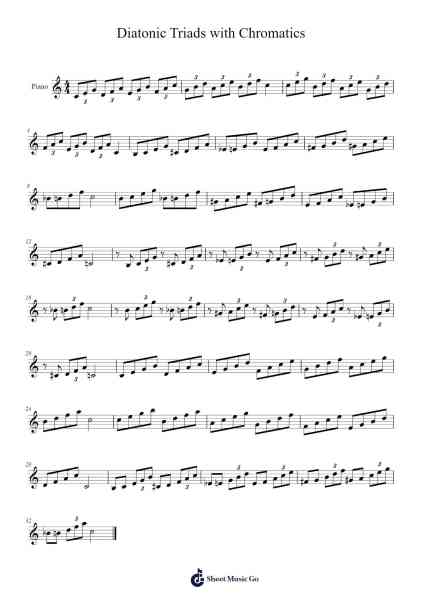 Diatonic Triads with Chromatics Sheet Music by Viosia-Arr.Duntrick