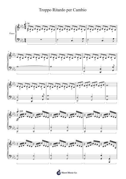Troppo Ritardo per Cambio Sheet Music by Keykins Micklass-Arr.Childdy Whitkin