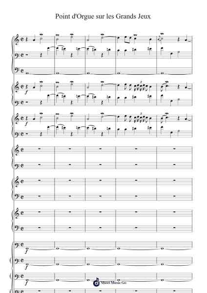 Point d'Orgue sur les Grands Jeux Sheet Music by Nicolas de Grigny-Arr.Derkins