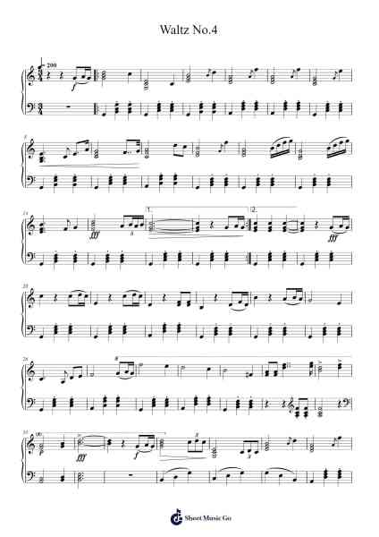 Waltz No.4 Sheet Music by Bột Năng Động-Arr.Paggai Noelsay