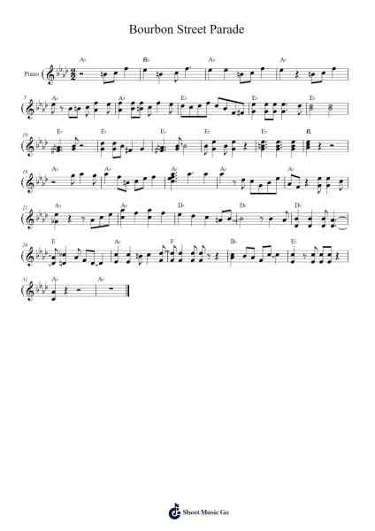 Bourbon Street Parade Sheet Music by -Arr.Dougnick Steinmeo