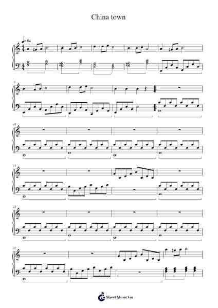 China town Sheet Music by Caparezza-Arr.Fieldbing