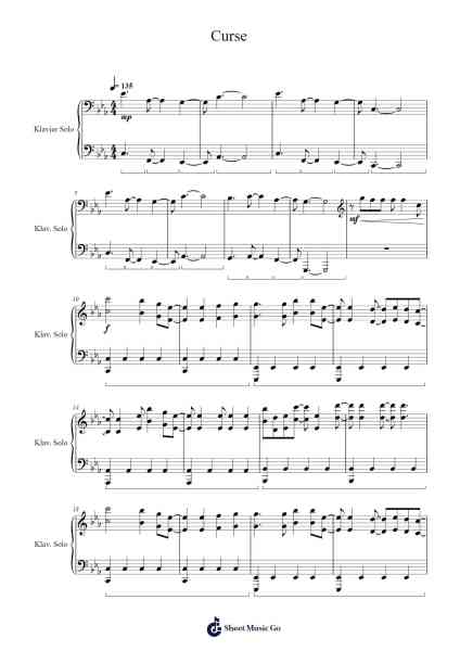 Curse Sheet Music by Imagine Dragons-Arr.Ronbard