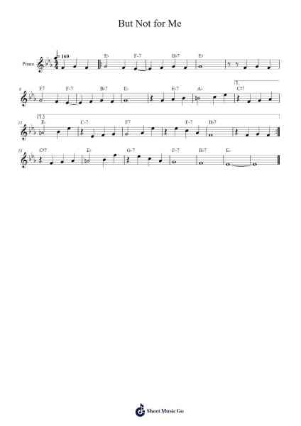 But Not for Me Sheet Music by Chet Baker-Arr.Hilltim Moobright