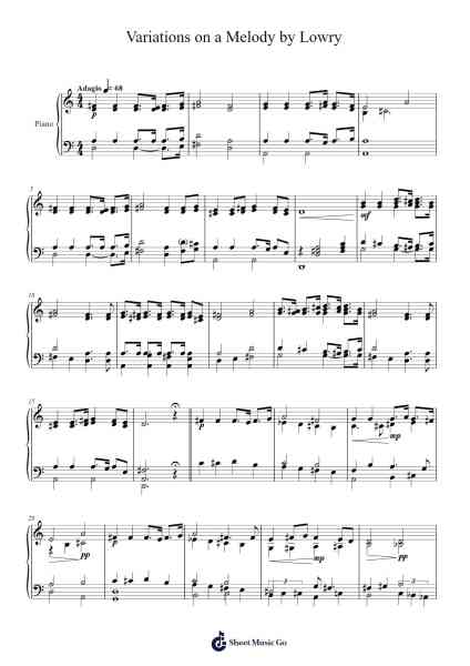 Variations on a Melody by Lowry Sheet Music by Leanne Holloway-Arr.Hornjudd