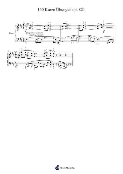 160 Kurze Übungen, Op. 821 - Exercise No. 21 Sheet Music by Carl Czerny-Arr.Woodcie Budad