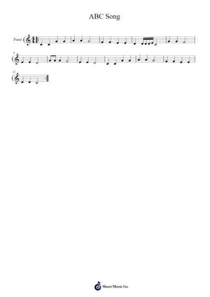 ABC Song Sheet Music by cymberjess23-Arr.Shawqe Bryy