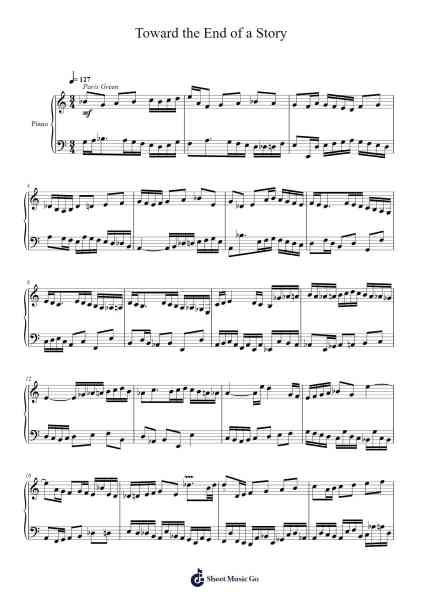 Toward the End of a Story Sheet Music by Toursbur-Arr.Swinria