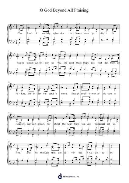 O God Beyond All Praising Sheet Music by Gustav Holst-Arr.Hoonell Norusk