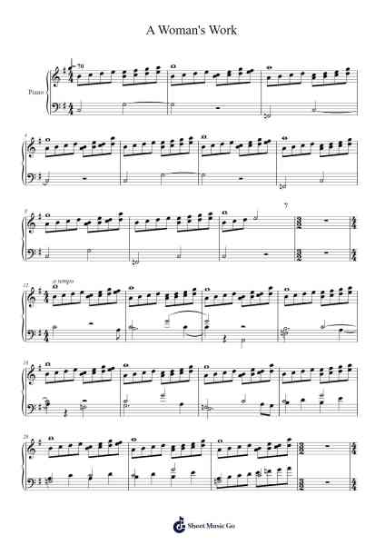 A Woman's Work Sheet Music by Flowerday-Arr.Inbuck