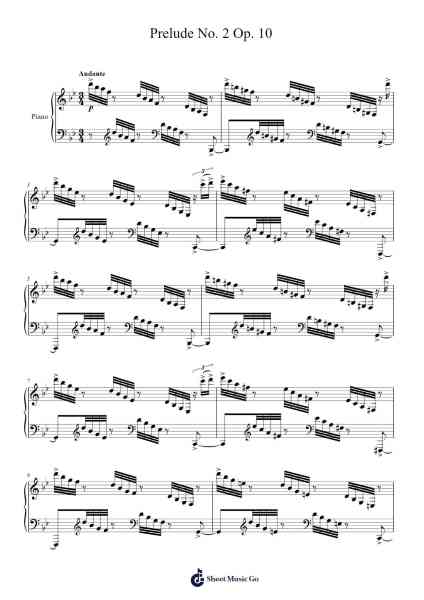 Prelude No. 2 Op. 10 Sheet Music by ...etc...-Arr.Yuledawn