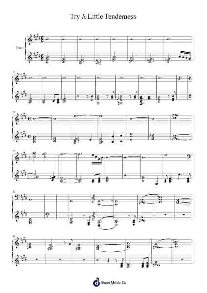 Try A Little Tenderness Sheet Music by Otis Redding/The Commitments-Arr.Fmar Geearl