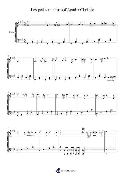 Les petits meurtres d'Agatha Christie Sheet Music by Stéphane Moucha-Arr.Krisrol Petthew