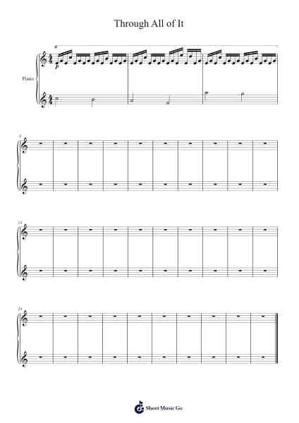 Through All of It Sheet Music by -Arr.Manssaul Dexy