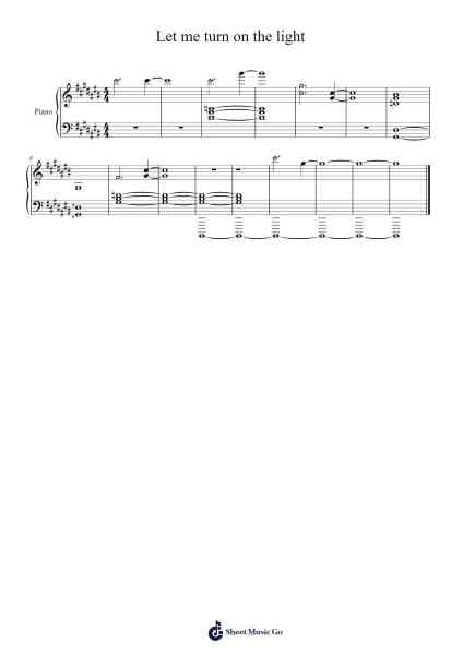 Let me turn on the light Sheet Music by undefined-Arr.Kyleyy