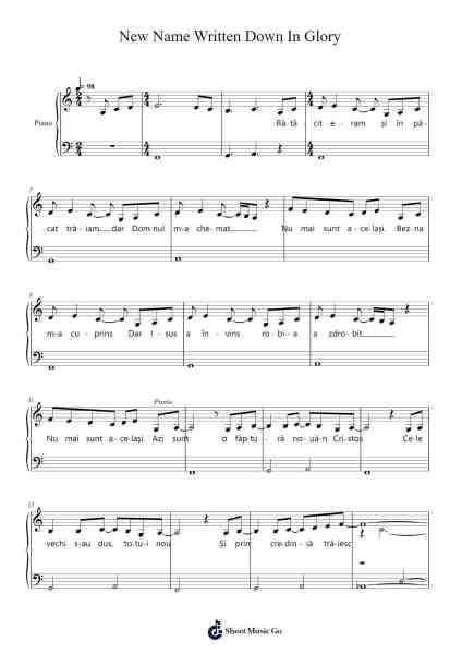 New Name Written Down In Glory Sheet Music by Charity Gayle-Arr.Humlop