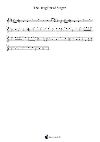 The Daughter of Megan Sheet Music by Bairdxy-Arr.Davehan