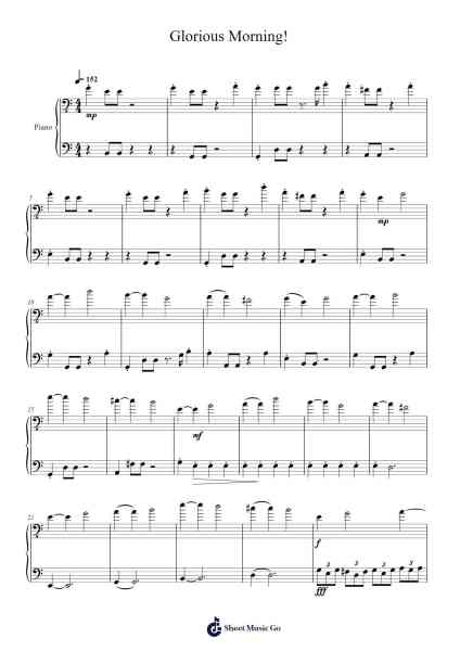 Glorious Morning! Sheet Music by undefined-Arr.Bloorgrace Springa