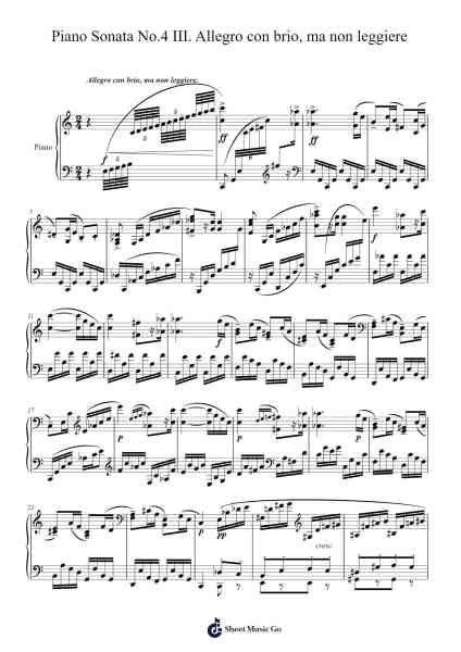 Piano Sonata No.4 III. Allegro con brio, ma non leggiere Sheet Music by Sergei Prokofiev-Arr.Yvonmuel