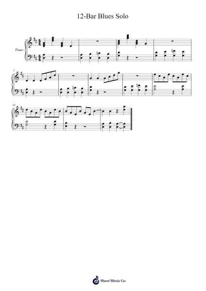 12-Bar Blues Solo Sheet Music by Zekay Roxannor-Arr.Sret
