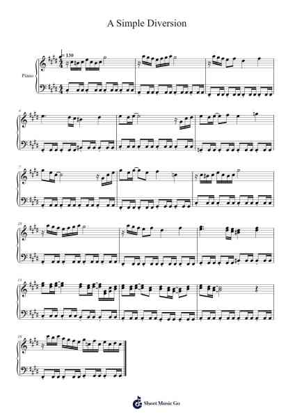 A Simple Diversion Sheet Music by Toby Fox-Arr.Pulip
