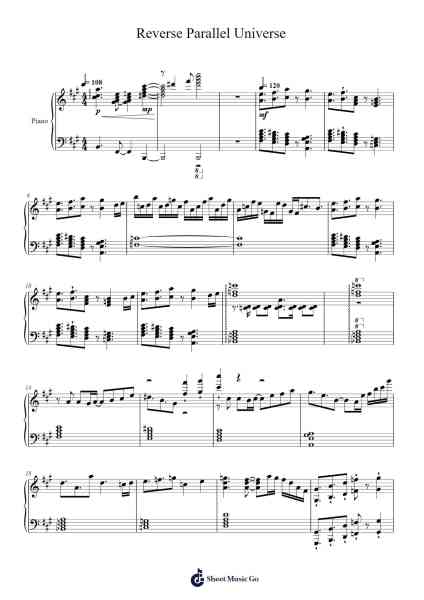 Reverse Parallel Universe Sheet Music by V.K-Arr.Shawloyd