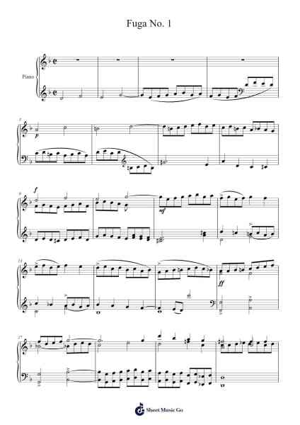 Fuga No. 1 Sheet Music by undefined-Arr.Kirkmaltz