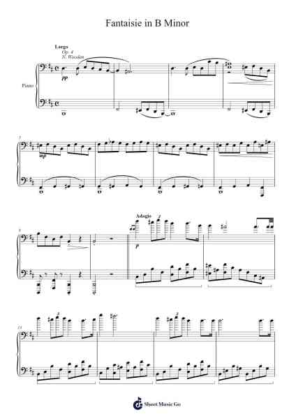 Fantaisie in B Minor, Op. 4 Sheet Music by choppin1810-Arr.Asdict