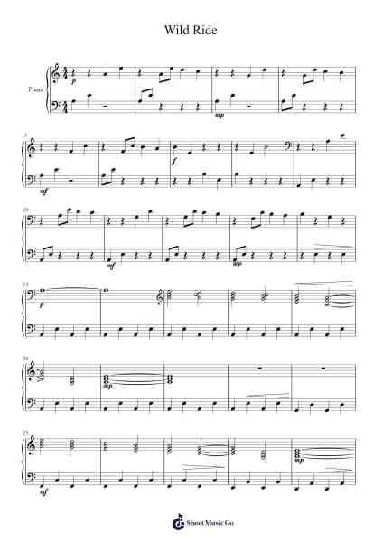 Wild Ride Sheet Music by -Arr.Whittrine Pruham
