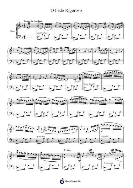 O Fado Rigoroso Sheet Music by Anonymous-Arr.Taters Jonkyle