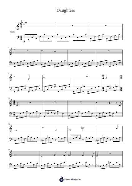 Daughters Sheet Music by undefined-Arr.Hason